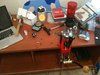 my reloading setup (yes, that's an IKEA entertainment cabinet :-)